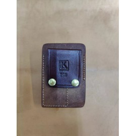 Triple K Maglite Minimag Light & Knife Holder WALNUT OIL PLAIN Leather US Made