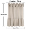 DOSLY IDÉES Ruffled Farmhouse Shower Curtain,Camel Fabric,Country and Chic Style,72x72
