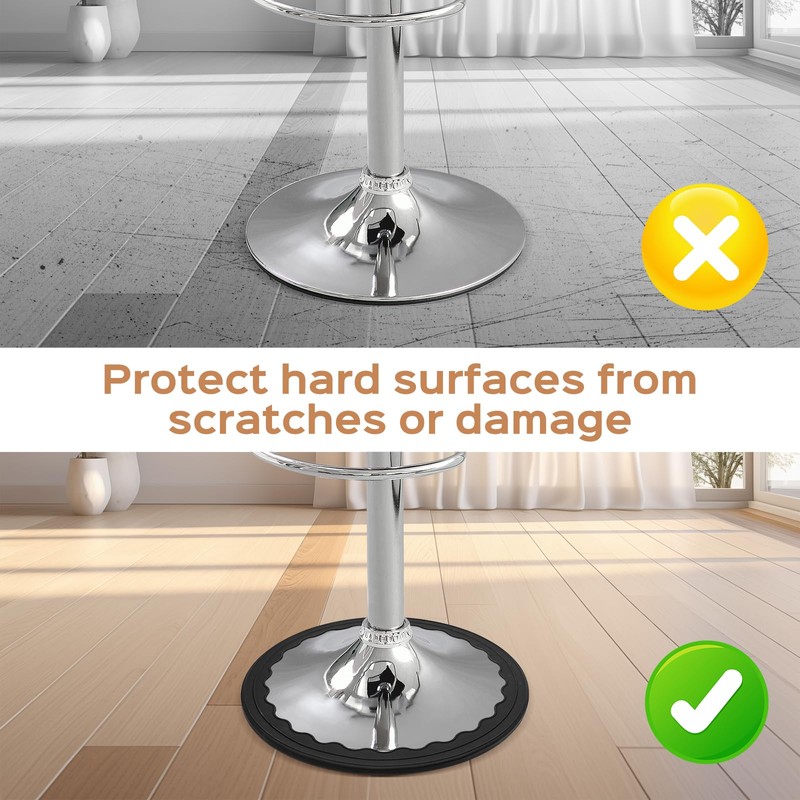 2 Pack Bar Stools Leg Protectors Ring, Non Slip Silicone