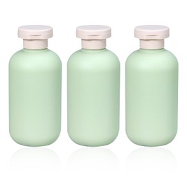 3-Piece Lotion Dispenser Bottle, 200 ml Squeeze Bottle, Disc Flip Top Bottle, Toiletry Bag for Travel, Can Be Filled with Shampoo, Shower Gel, Lotion and Conditioner
