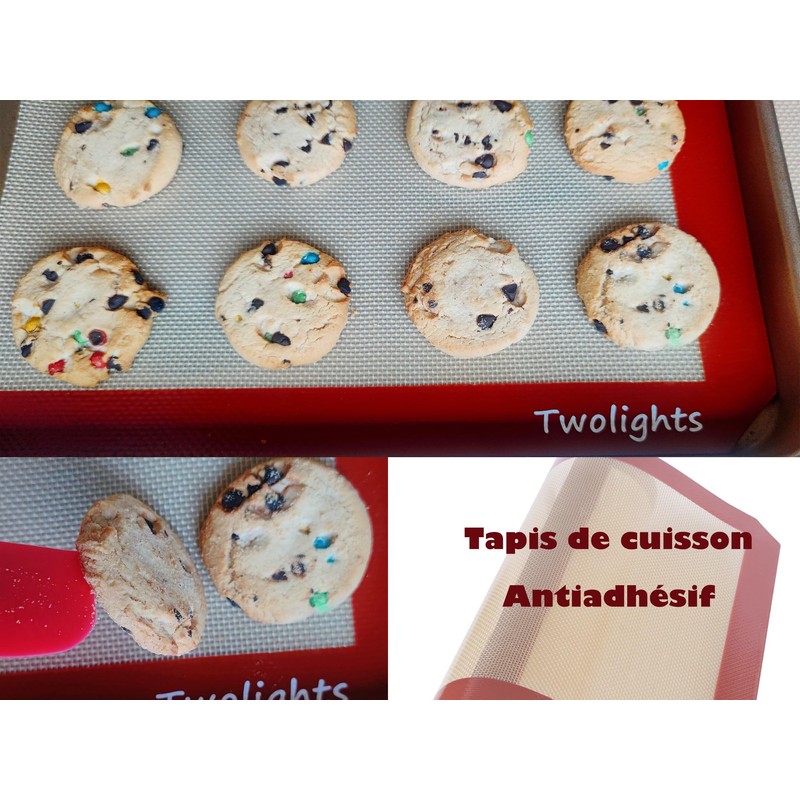 Twolights Backmatte aus Silikon, Anti-Haft, Backpapier, ohne BPA, 40 x