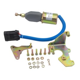 RABROPAR Fuel Shut Off Solenoid With Bracket Kit Compatible with Dodge Ram 2500 3500 Diesel 5.9L 1994 1995 1996 1997 1998, Replacement For Cummins 3931570 / Woodward SA-4981-12