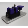 cwmorse.us Purple Morse Code Straight Key With Aluminum Base MADE