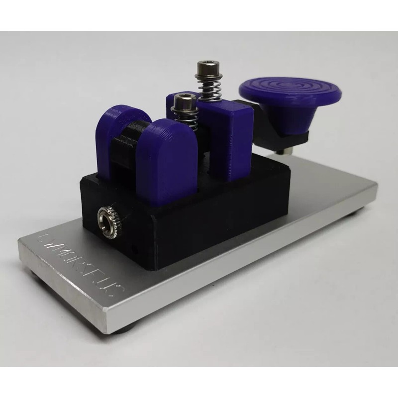 cwmorse.us Purple Morse Code Straight Key With Aluminum Base MADE