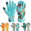 SLARMOR Leather-Gardening-Gloves for Women - Thorn-Proof Work-Gloves with Touch Screen