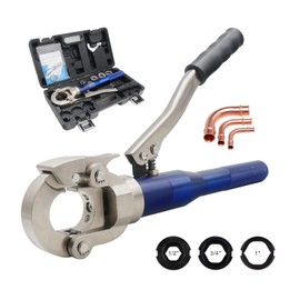 iGeelee Hydraulic Copper Tube Fittings Crimping Tool with 1/2,3/4 and 1-inch Jaw for ProPress Copper Fitting Pipe Reparing tool(IG-1632)
