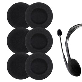 DELUXEFOX Headphone Replacement Ear Pads 45mm Diameter Earphone Cover Sponge 3 Sets (6 Pack)