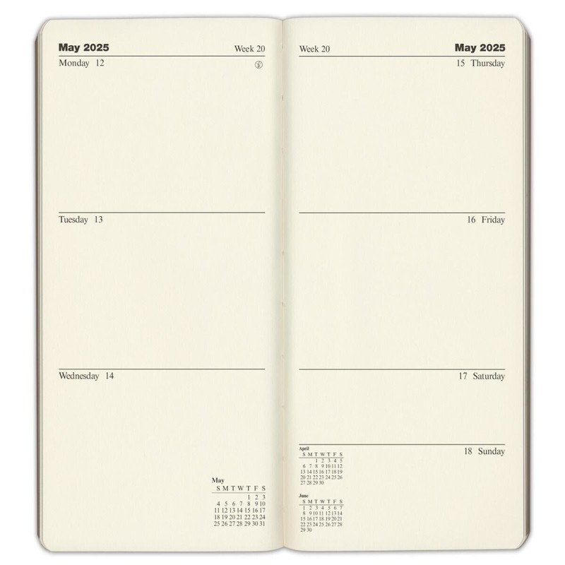per annum 2025 Per Annum Manhattan Diary Black Leather w/