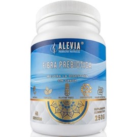 ALEVIA Fibra Digestiva Prebiótica 100 Natural  Alta Concentración de Fibra Soluble  Apoyo contra estreñimiento y microbiota  40 Porciones  Sin Sabor  