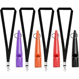 4 Pcs Professional Dog Whistles, Dog Training Whistle High Pitch Plastic Dog Whistles With Lanyard Keychain for Barking & Recall