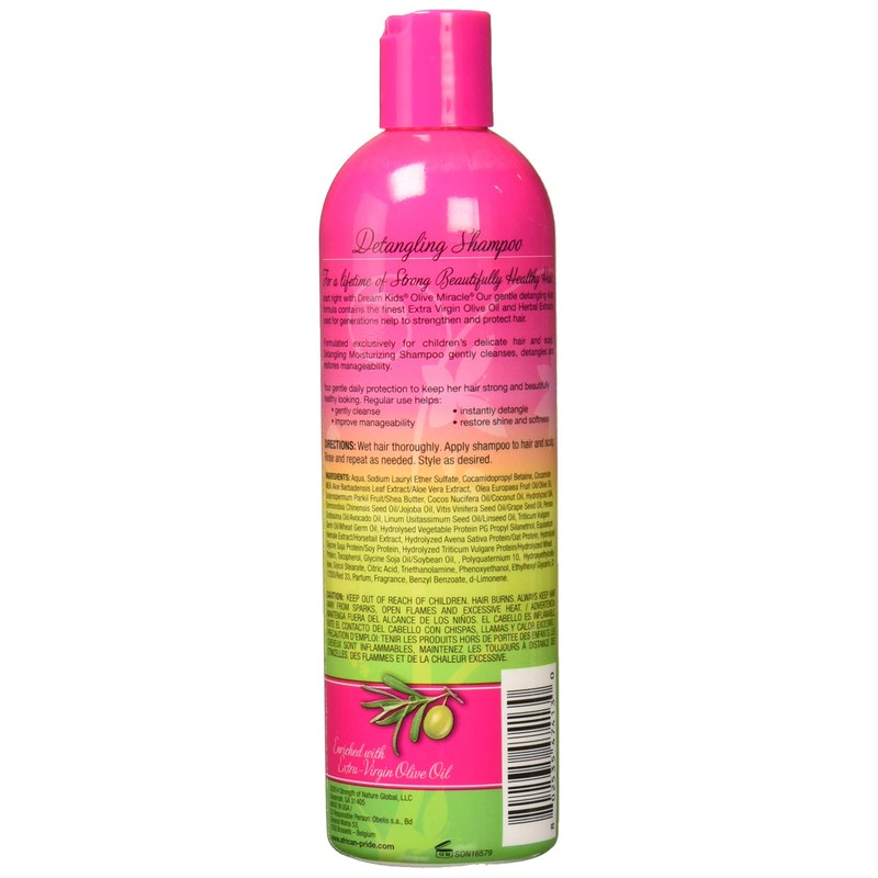 African Pride Dream Kids Olive Miracle Detangling Moisturising Shampoo 355