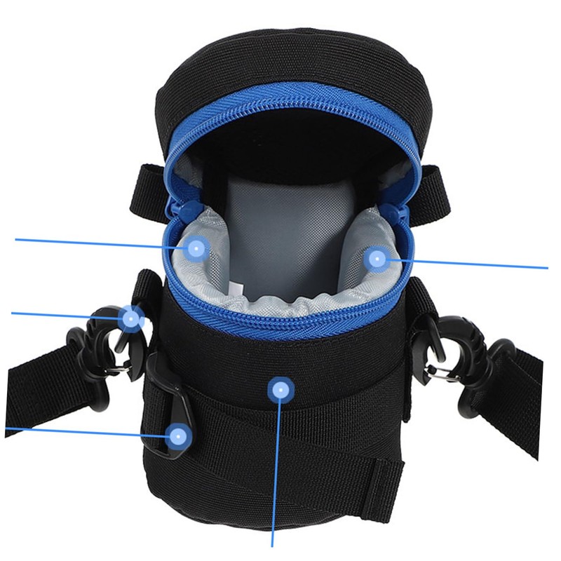 TEHAUX 1Pc Shockproof Camera Lens Bag Portable Photography Accessory Case