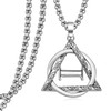 Hantuorui Therian Necklace 925 Sterling Silver Therian Pride Symbol Necklace,