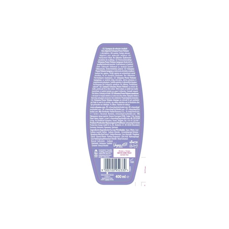 Schauma Power Volume 48h Plump Up Shampoo Hair Shampoo with
