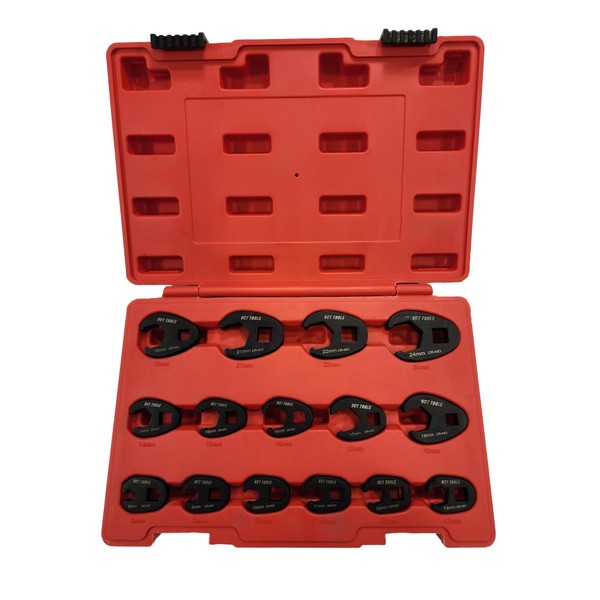 VCT 15pc Imapct Crowfoot Flare Nut Wrench Metric MM Chrome-Moly