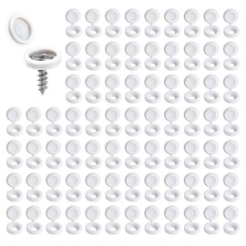 250 pcs Screw Cover Caps,Plastic Hinged Screw Covers, 0.34 Inch Plastic Caps for Screws,Universal Size 4-6mm,Suitable in Homes, Schools, Courtyards, Shops, Offices and Other Places（White）
