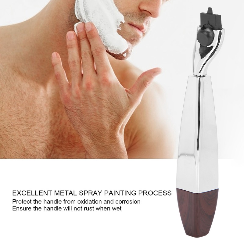 Men's Razor Handle Replacement Ergonomic Design Lightweight Shaving Safety Handle