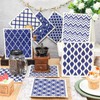 Patelai 6 Pieces Swedish Kitchen Dish Towels Decoration Navy Blue