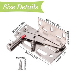 UFURMATE 45 Degree Flip Down Hinge, 1 Pair Cold Rolled Steel Tip-Out Tray Hinges Standard Soft Close Scissor Hinges Sink Scissor Hinges with Damping Design for Kitchen Sink, Sink Front Drawer