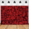 7x5ft Red Rose Floral Backdrop Rose Flowers Wall Background for