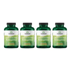 Swanson Lactobacillus Acidophilus - Probiotic Supplement Supporting Digestive Health with 1 Billion CFU Per Capsule - Promotes Bowel and GI Tract Health - (250 Capsules) 4 Pack