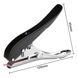 siawadeky Hole Punch, Hole Diameter 0.3 inches (8 mm), Single Punch, Stationery, Metal, Handheld, Single Hole Punch, Durable, Portable, Adjustable Hole Position, 0-25 mm Adjustable for ID Cards, PVC