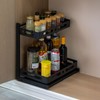 Basicwise Adjustable Height Under Sink Pull-Out Organizer Sliding Shelf Rack
