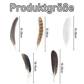 Vimmvid Pack of 50 Guinea Fowl Feathers for Crafts, Pheasant Feathers Decorations, Large Feathers, Mixed Spotted Craft Feathers, Crafts for DIY, Easter, Dream Catcher, Mask, Hats, Wedding Party