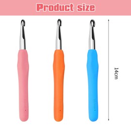 3 Pieces Crochet Hook 8 mm Crochet Hook Crochet Hook Crochet Hook 10 mm Crochet Hook 8 mm Crochet Hook Crochet Hook 8 mm 9 mm 10 mm High-Quality Aluminium Crochet Hooks with Soft Grip