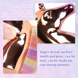 2 Stück Foundation-Pinsel Rainbow Horse Make-up-Pinsel, für flüssige Foundation Puder Rouge Concealer Lidschatten Make-up-Pinsel zur Gesichtskonturierung