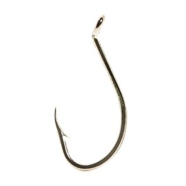 Mustad Classic Extra Strong Reversed Point Forged Turned Up Eye Octopus/Beak Hook (Pack of 100), Nickel, 4/0