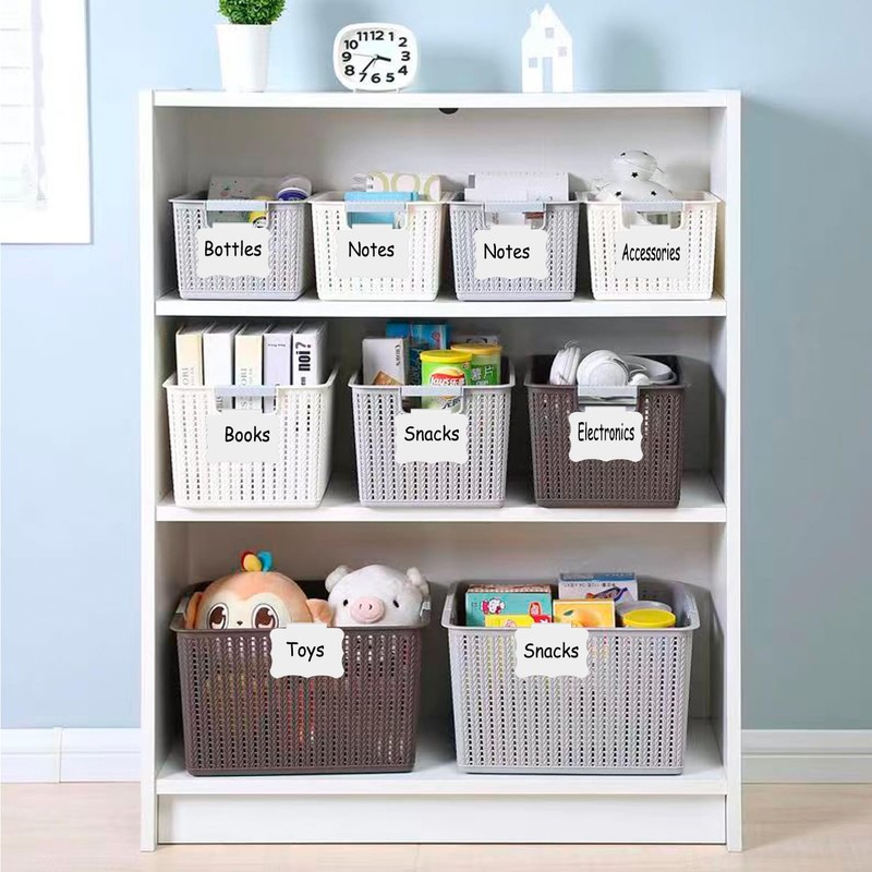 Basket Labels Clip, Include 20 Kitchen Clip Label Holder Removable