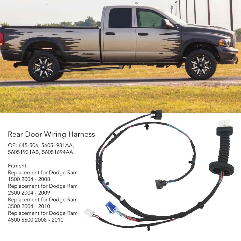 Rear Door Wiring Harness with Connector 645‑506 Replacement for Dodge