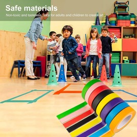 WAYAMY 8 Rollos Cinta adhesiva de color, Papel de Etiquetado, Adhesiva de Colores para Manualidades, 8 colores diferentes,Cinta Decorativa de Color y Papel (Cinta Adhesiva, 2cm*20m)