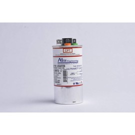45 + 5 uf/Mfd Round Dual Universal Capacitor • AmRad USA2236 - Used for 370 or 440 VAC, Made in The U.S.A.
