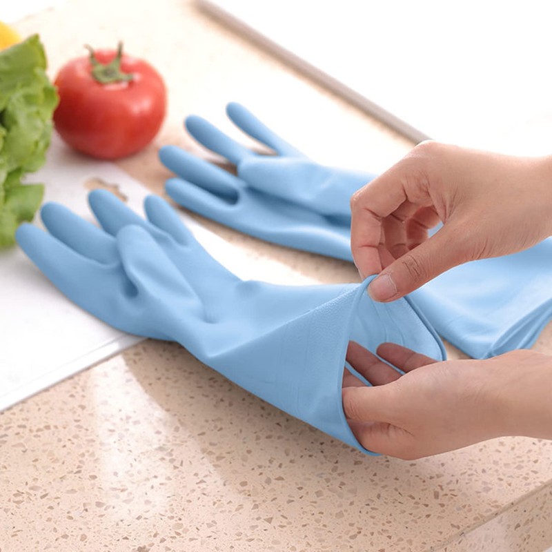 TopBine 6 Pairs Rubber Cleaning Gloves, Washing Up Gloves Large,