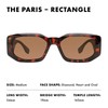 Prive Revaux The Paris Rectangular Sunglasses – Handcrafted, Polarized, 100%