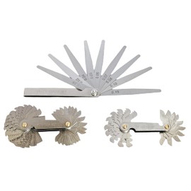 K-MET Thread Pitch Gauge Set - Metric (mm) - 60°, Whitworth - 55° and Feeler Gauge Set