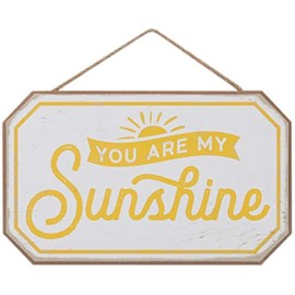 You Are My Sunshine Hanging Wood Wall Decor - Cute Inspirational Sign for Bedroom, Nursery or Kitchen