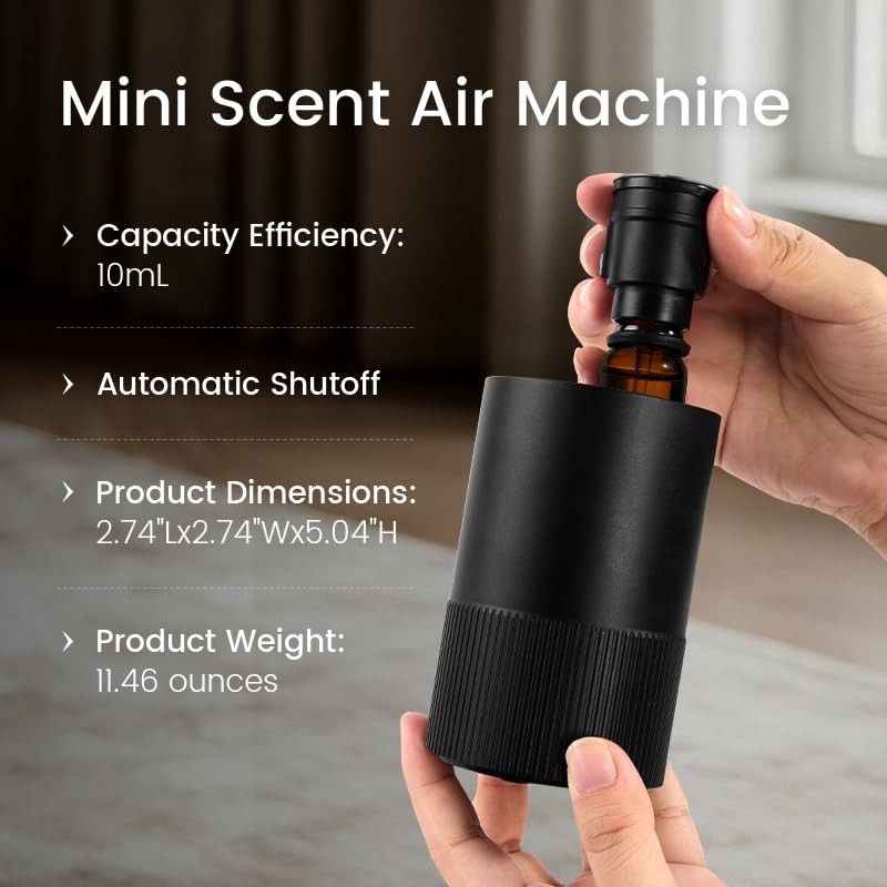 Waterless Diffuser for Essential Oil, Smart Car Air Freshener Diffuser,