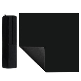 AzulHome Mahjong Mat, Mahjong Table Mat Black Carrying Bag, Anti Slip and Noise Reduction Table Cover for Mahjong, Poker, Card Games, Dominoes, Board Games, Slip Resistant Mat (Black)