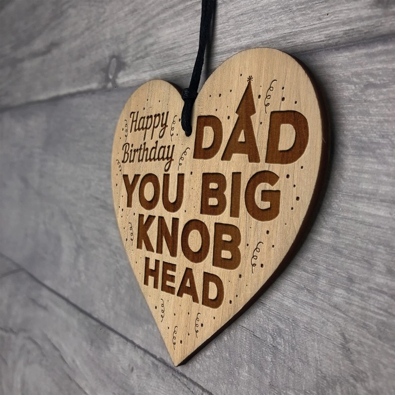 Red Ocean Funny Birthday Gift For Dad Engraved Heart Dad