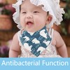 JeiibrZui 5 Pcs Pure Cotton Blue Baby Dribble Bibs for