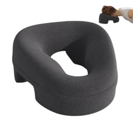 RLXROM Ergonomic Face Down Memory Foam Pillow for Massage Stomach Sleeping After BBL Eye Surgery with Washable Cover (Dark Grey)