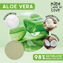 MY BODY handgefertigtes festes Body Wash in Papierschachtel, für alle Hauttypen, Naturkosmetik, ohne Mineralöle und, handgefertigt in Deutschland, Duft: Aloe Vera