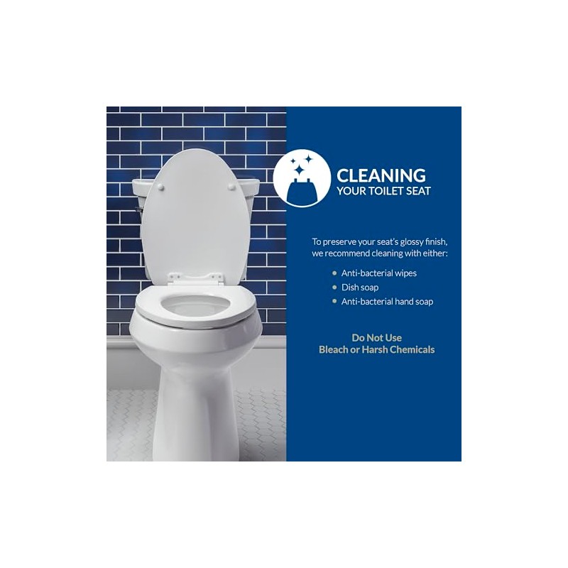 Bemis 500EC 063 Toilet Seat with Easy Clean & Change