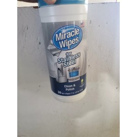 Miracle Wipes For Stainless Steel Cleaning Kitchen Appliances Count 30 Wet Wipes