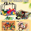 6PCS Toy Storage Bags, Clear Waterproof Toy Organizer Bags with