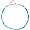 Xfoxstal Boho Gradient Agate Beaded Necklaces for Women Trendy Summer