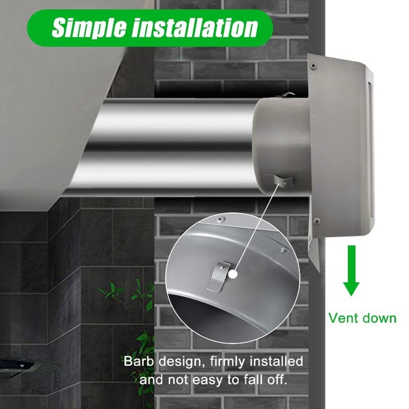 Wall Vent Rain Cap Windproof Fine Craftsmanship Easy Installation 304